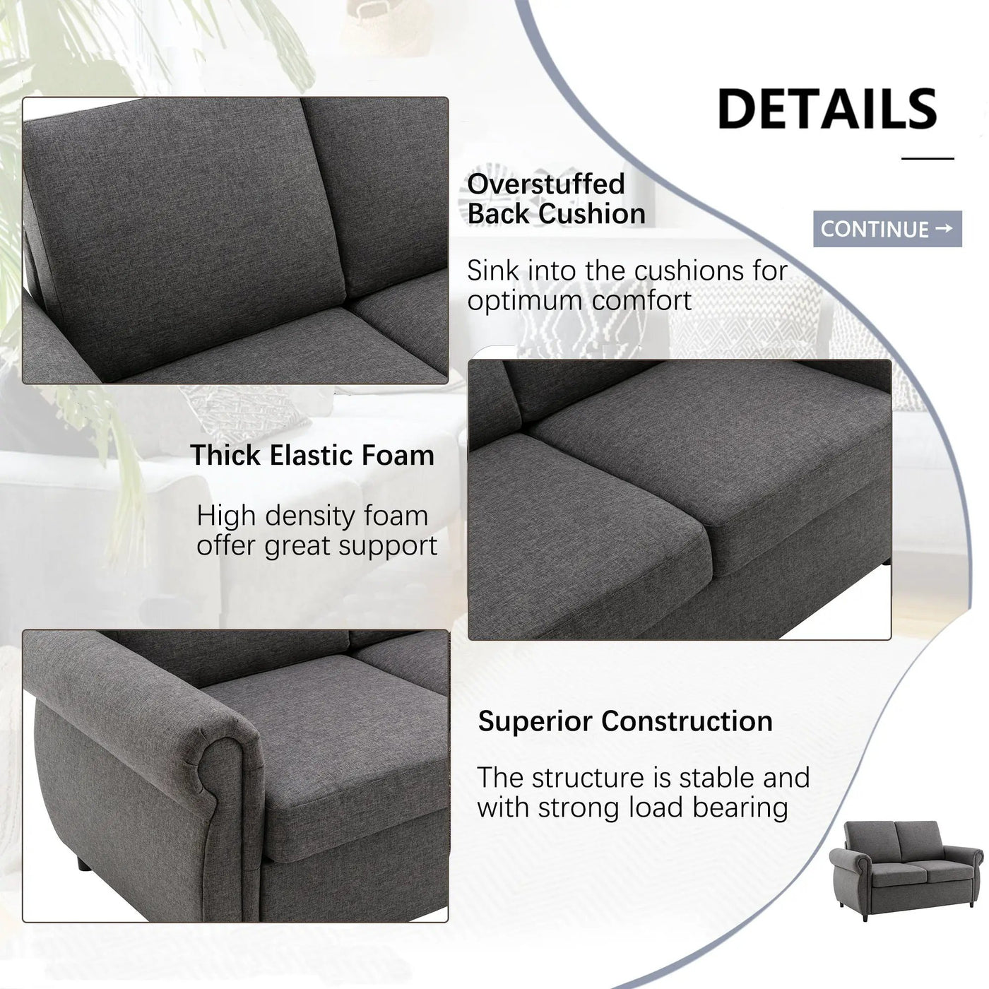 Pull Out Sofa Bed Loveseat Sleeper With Twin Size Memory Mattress With Two USB Ports For Living Room Spaces by HouseOfZazla