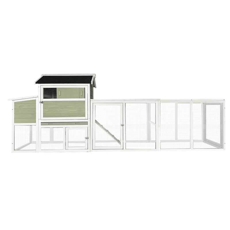 Wooden Chicken Coop, Large Outdoor Hen House with Run and Nesting Box by HouseOfZazla