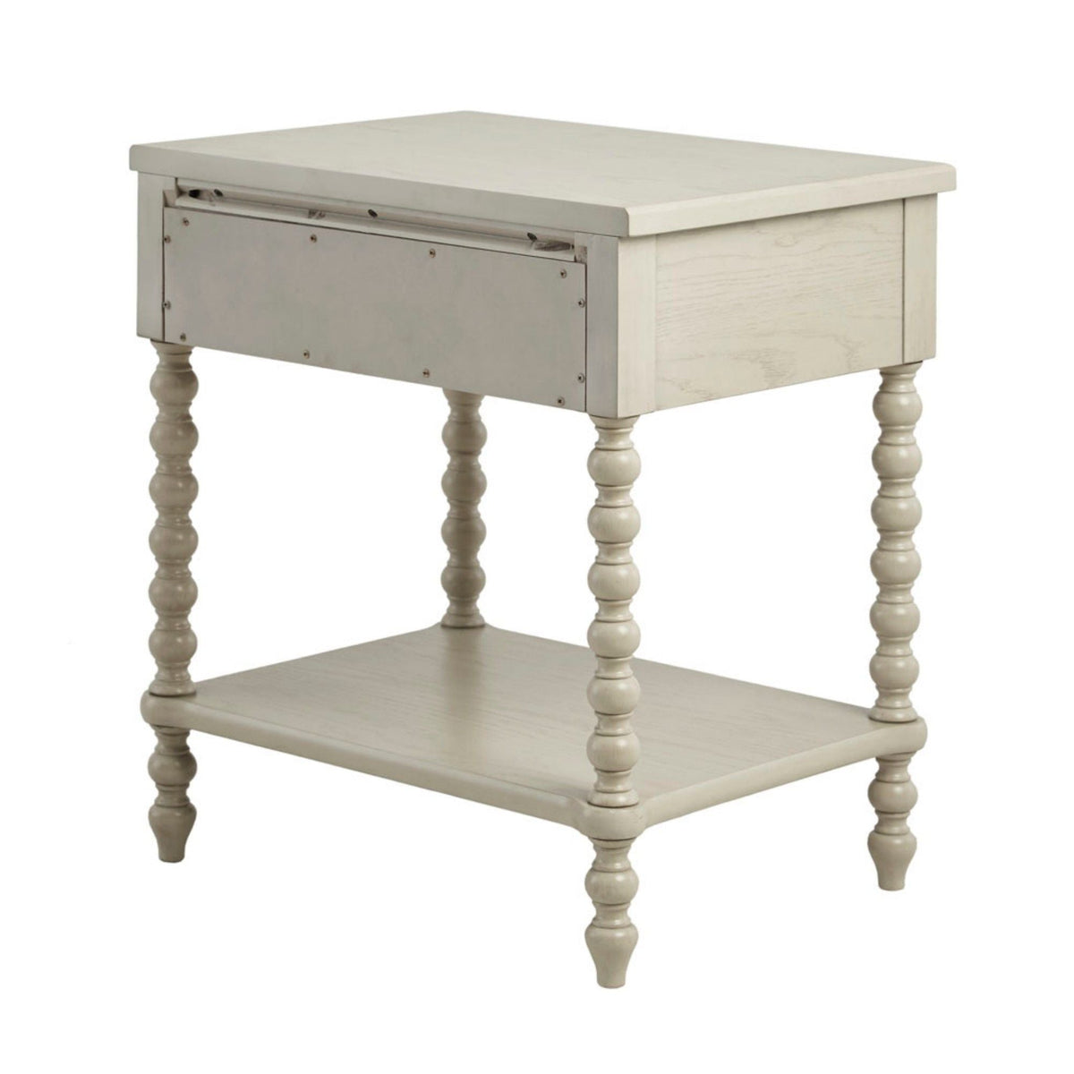 Traditional Durable Nightstand Table With Drawer And Shelf, photo 12 of 14