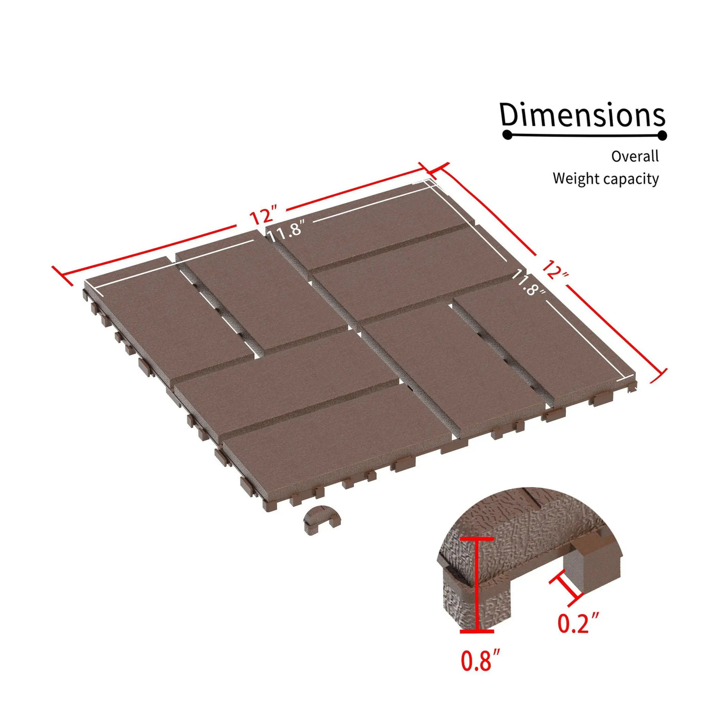 Interlocking Deck Tiles, 44 Pack by HouseOfZazla