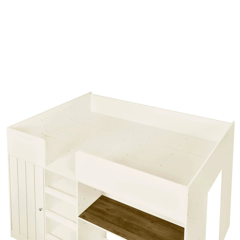 Loft Bed With Built In Wardrobe, Desk, Shelves, And Drawers by Unique Piece Furniture