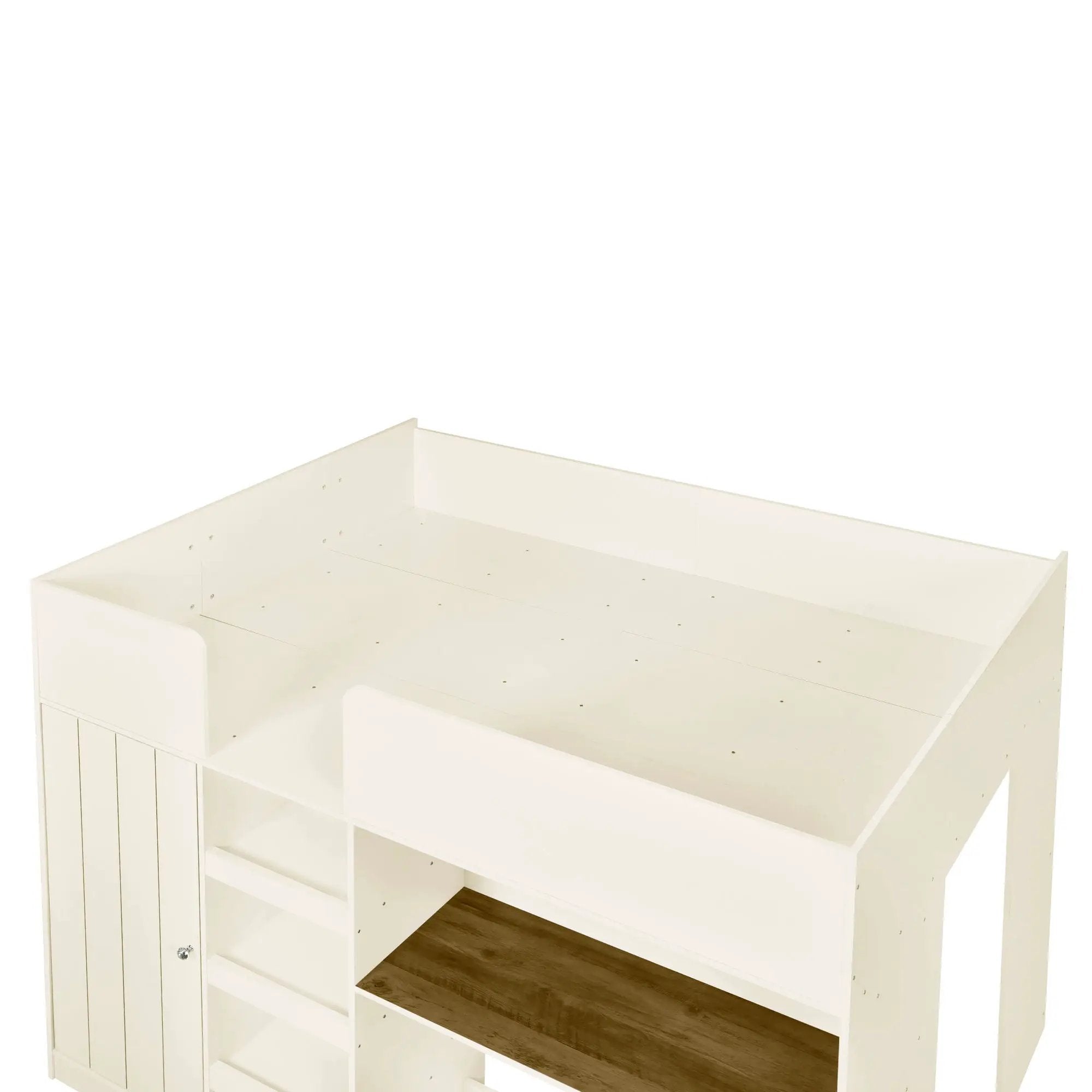 Loft Bed With Built In Wardrobe, Desk, Shelves, And Drawers by HouseOfZazla