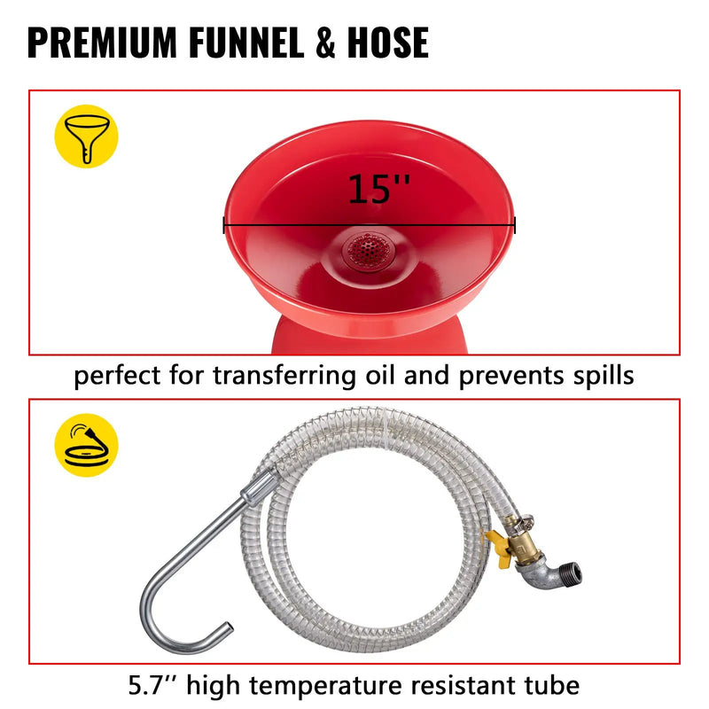 Waste Oil Drain Tank 20 Gallon Portable Oil Drain Air Operated Drainer by HouseOfZazla
