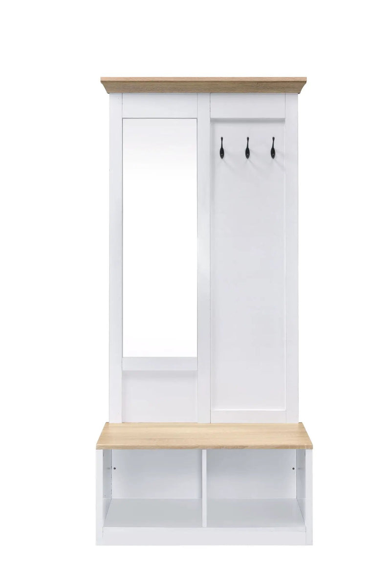 Melati - Hall Tree - Light Oak / White by HouseOfZazla
