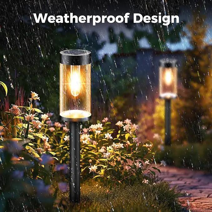 Woolmug Solar Pathway Lights, 12 Packs LED Solar Light Outdoor Waterproof, Auto On/Off Path Lights for Walkway Outside Yard Lawn Sidewalk Landscape(Warm White) by GreenHaven Gardens