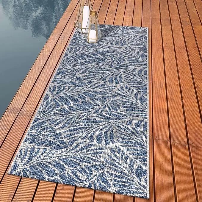 Keen Home Design Terrace Outdoor Runner Rug - 2x12 Washable Indoor/Outdoor Rug for Patio, Kitchen, Balcony, Beach, Garden, Deck and Porch, Size: 2'2"x11'10" by GreenHaven Gardens
