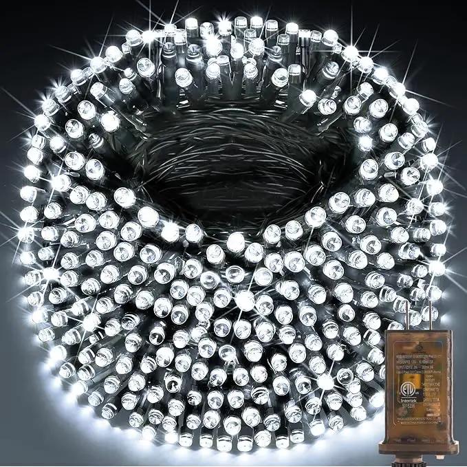 KNONEW 403FT 1000 LED Christmas Lights Outdoor String Light 8 Modes & Timer Fairy Lighting Plug in Waterproof for Xmas Yard Tree Wedding Party Holiday Decorations (Cool White) by GreenHaven Gardens