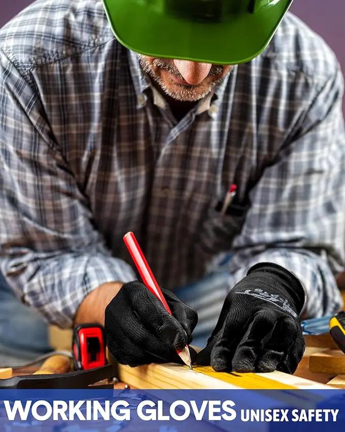 Nuogo 24 Pairs Gardening Gloves for Men Women Rubber Coated Landscaping Work Gloves Safety Work Construction by GreenHaven Gardens