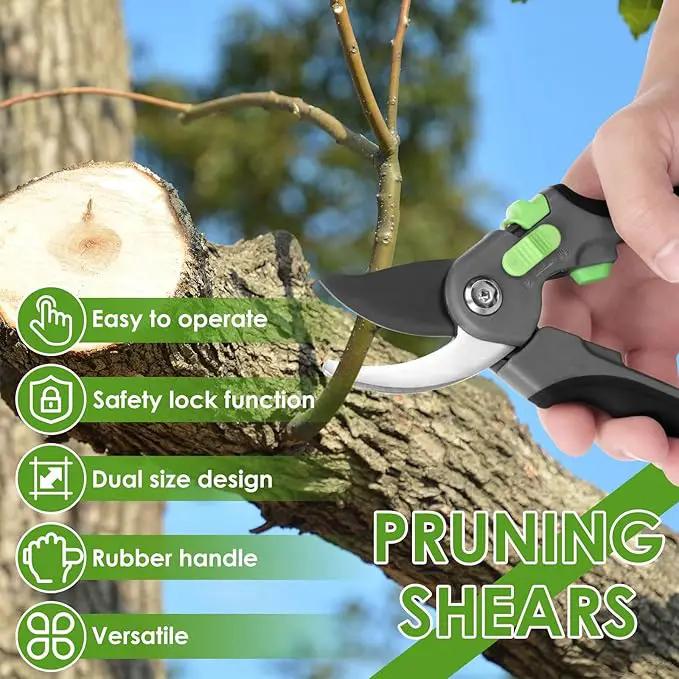 2 Pcs Pruning Shear Sturdy Steel Hand Pruner with Ergonomic Handle Efficient Gardening Shear Versatile Garden Pruner for Men Women Gardener by GreenHaven Gardens