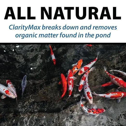CrystalClear ClarityMax, All-in-One Pond Clarifier Treatment, All-Natural Beneficial Bacteria & Enzymes Provide Max Clarity, Koi Fish & Pet Safe, Algae Stain Remover, Crystal Clear Water Garden 2.5LB by GreenHaven Gardens