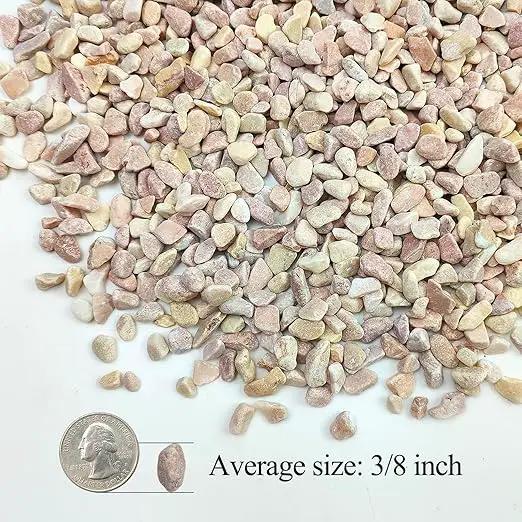 20lbs Peach Pebbles for Plants, 3/8inch Small Rocks for Succulent Cactus Plants, Natural Polished Pebbles, River Rocks for Plants, Vases, Garden by GreenHaven Gardens