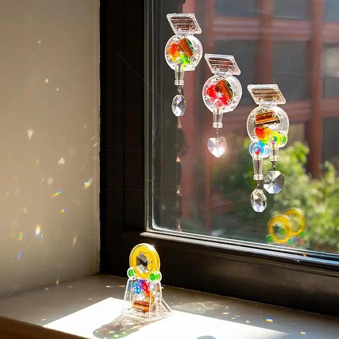 Kikkerland Solar Powered Rainbow Maker – Prism Suncatcher, Fun Home Window Decor – Unique Gift for Christmas & Birthdays – Single Crystal by GreenHaven Gardens