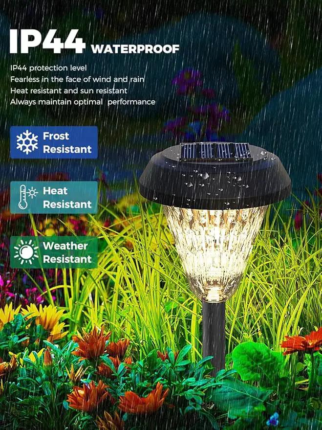 pearlstar 8 Pack Solar Lights Outdoor Waterproof, Warm White Pathway Lights Solar Powered,Solar Garden Light,Landscape Lighting for Decor,Patio,Garden,Yard,Pathway,Walkway by GreenHaven Gardens