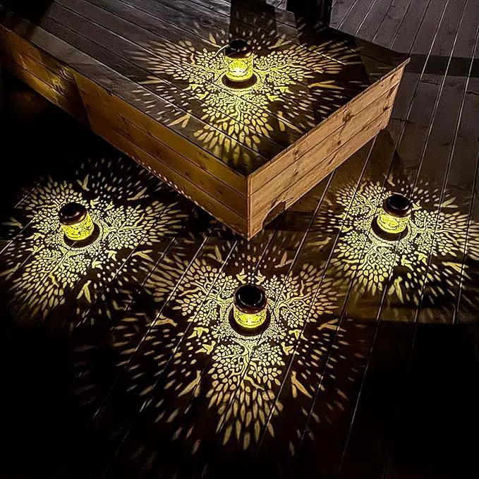 2 Pack Tree of Life Outdoor Solar Hanging Lanterns Waterproof LED Solar Lights Metal Decorative Lanterns for Garden, Patio, Courtyard, Backyard, Yard Decor Unique Tree of Life Gifts for Women by GreenHaven Gardens
