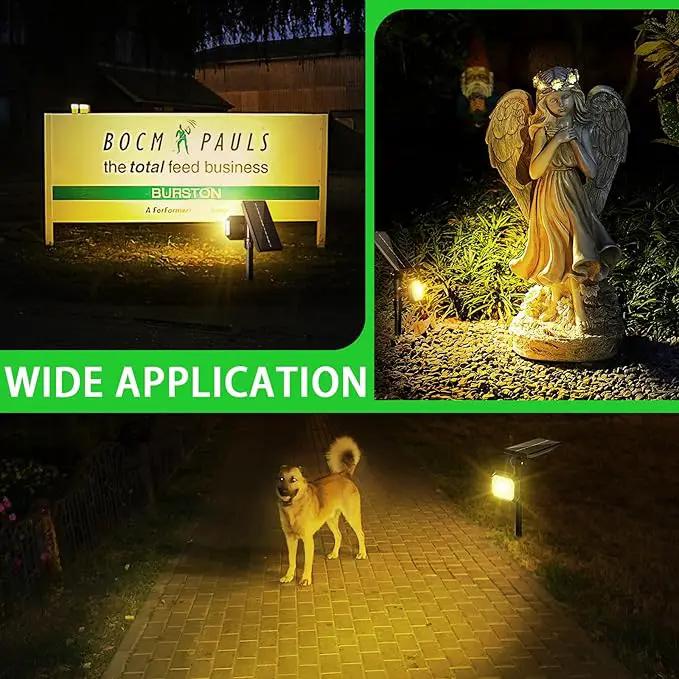 JSOT Solar Outdoor Lights - 4 Pack Solar Spot Lights Spotlights for Outside Landscape Lighting for Garden Tree Yard Pathway (Warm Light) by GreenHaven Gardens
