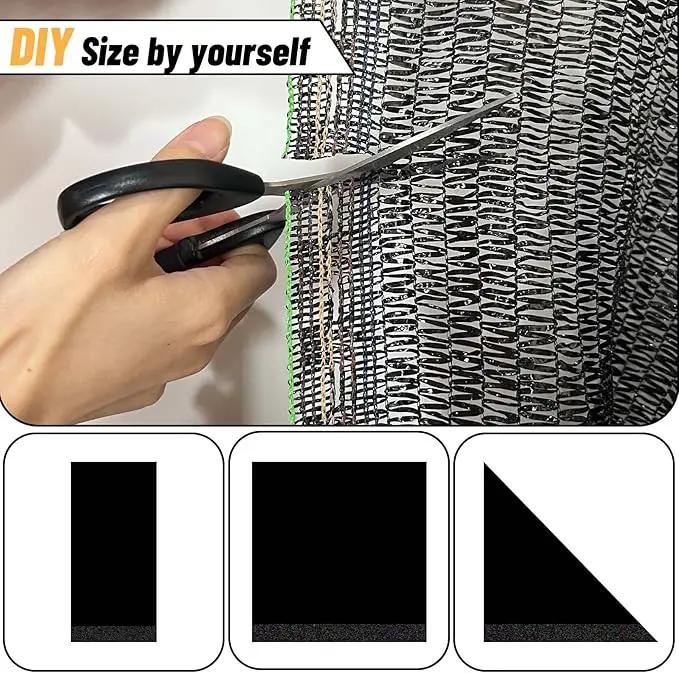 Cool Area 55% 6.5x10ft Sunblock Shade Cloth Cover Mesh UV Resistant Net for Garden Flower Plant Greenhouse, Black by GreenHaven Gardens