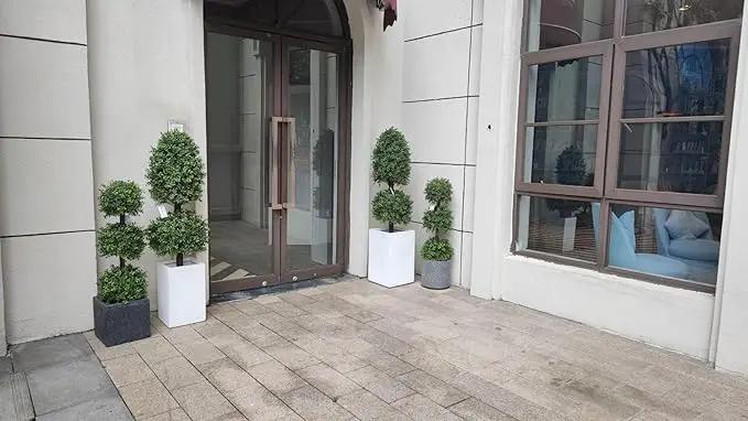 4ft Artificial Topiary Trees Boxwood Ball Shape Fake Trees Porch Decor, Outdoor Plants 2Pack by GreenHaven Gardens