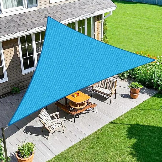 Amagenix Sun Shade Sail 8'X8'X8'Curved Edge Outdoor Shade Canopy Mixed Turquoise Breathable 95% UV Block Shade Cloth for Patio Garden Backyard (We Make Custom Size) by GreenHaven Gardens