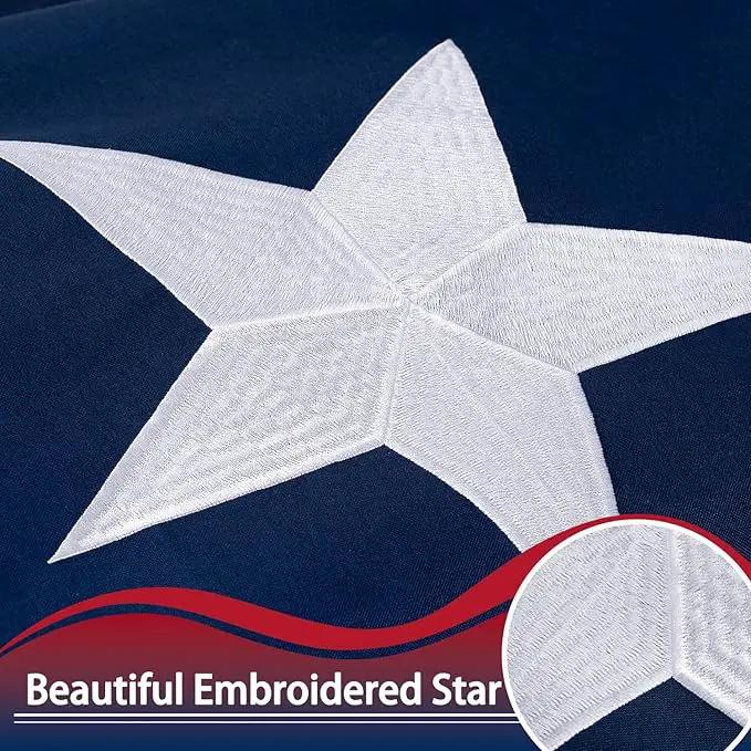 Texas Flag 2x3 ft Deluxe Super Tough Series, Heavy Duty Spun Polyester, All Weather TX Flag High Wind with Embroidered Stars, Brass Grommets, Sewn Stripes, Durable Texas Flags Outdoor Outside by GreenHaven Gardens