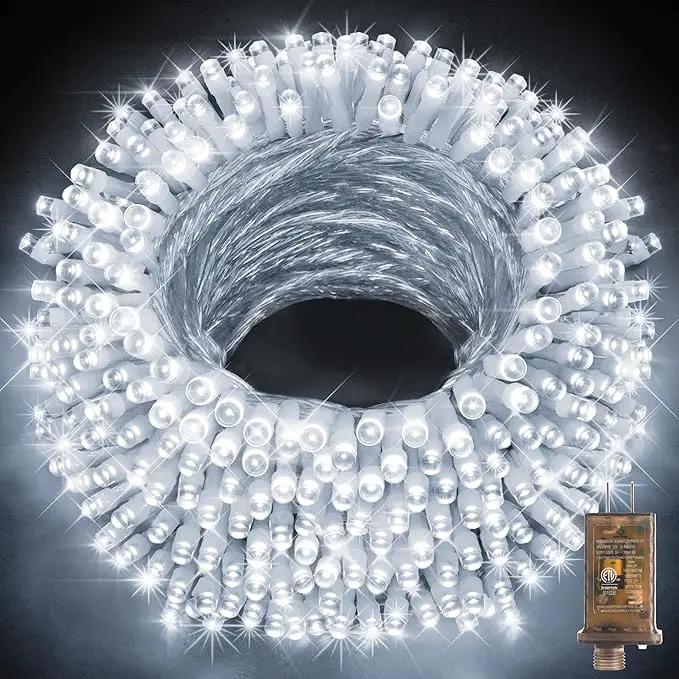 KNONEW 403ft 1000 LED String Lights Outdoor Christmas Lights 8 Modes & Timer Fairy Light Plug in Waterproof LED String Lights for Xmas Yard Tree Wedding Party Holiday Decorations (Cool White) by GreenHaven Gardens