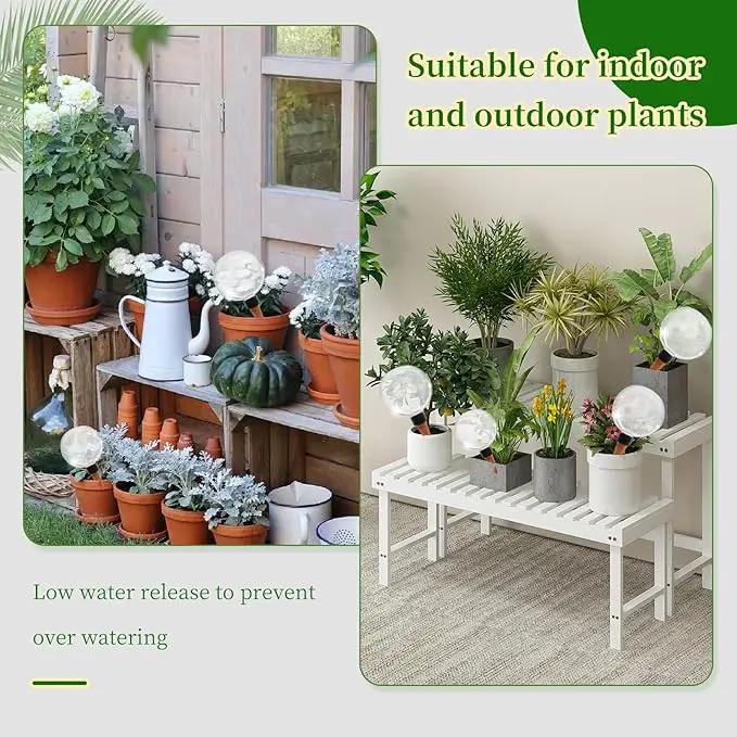 9 Pcs Self Watering Globes for Indoor & Outdoor Plants Automatic Watering Planter Insert 17.5 oz Watering Bulbs with Slow Release Control Water Dripper for Plants by GreenHaven Gardens