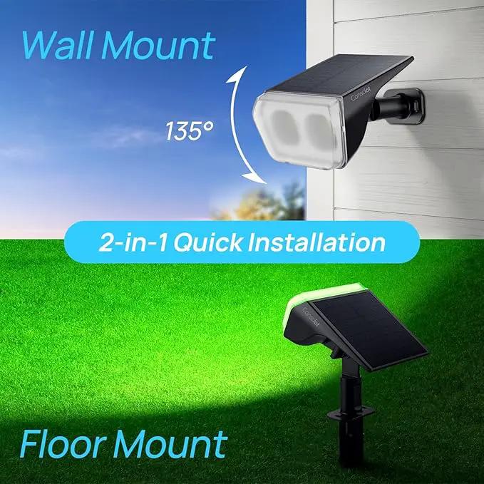 Consciot Solar Spot Lights Outdoor, 30 LED Waterproof Color Changing Solar Spotlight, 2 in 1 Adjustable Wall Lights, 10 Colors, Dusk-to-Dawn Solar Landscape Spotlights for Garden Yard Walkway, 6 Pack by GreenHaven Gardens