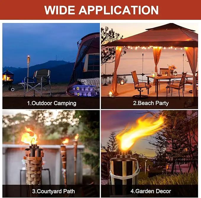 16 oz Torch Replacement Canister (4 Pack) - Outdoor Citronella Fuel Refill for Bamboo Torches with Wicks & Covers, Long-Lasting, Perfect for Patio, Luau Party, Garden Decor by GreenHaven Gardens
