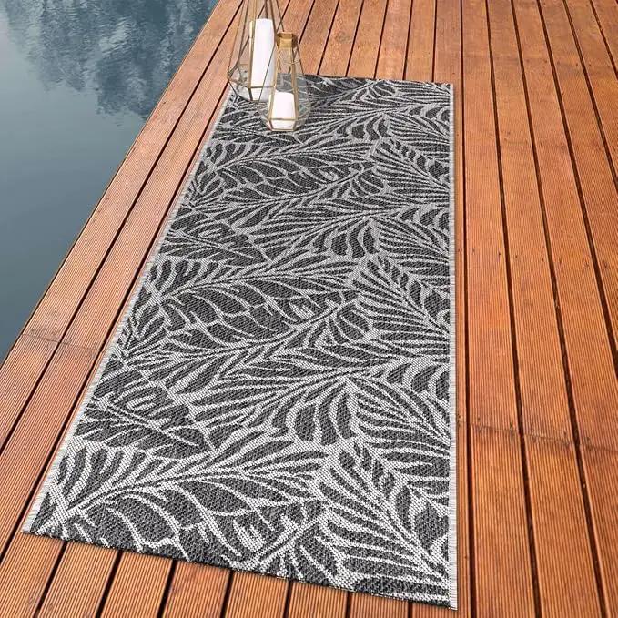 Keen Home Design Terrace Outdoor Runner Rug - 2x8 Washable Indoor/Outdoor Rug for Patio, Kitchen, Balcony, Beach, Garden, Deck and Porch, Size: 2'2"x7'7" by GreenHaven Gardens