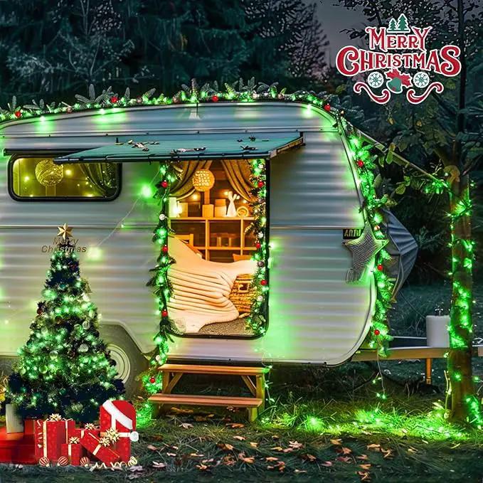 JMEXSUSS Green Lights for St Patrick's Day Decoration, 200 LED Green Christmas Lights Clear Wire, Connectable Green String Lights Indoor Outdoor for Spring Tree Garden St. Patricks Day Decor by GreenHaven Gardens