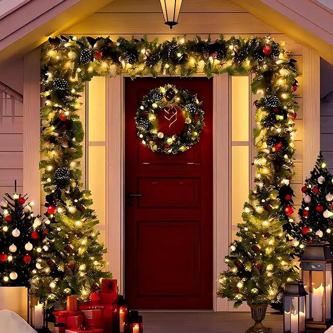 25 FT C9 Frosted Christmas Lights,Warm White Outdoor Christmas Lights with 26 Bulbs(1 Spare), C9/ E17 Base,Old Fashioned Christmas Lights for Roofline, Yard, Garden, Wedding Decorations by GreenHaven Gardens