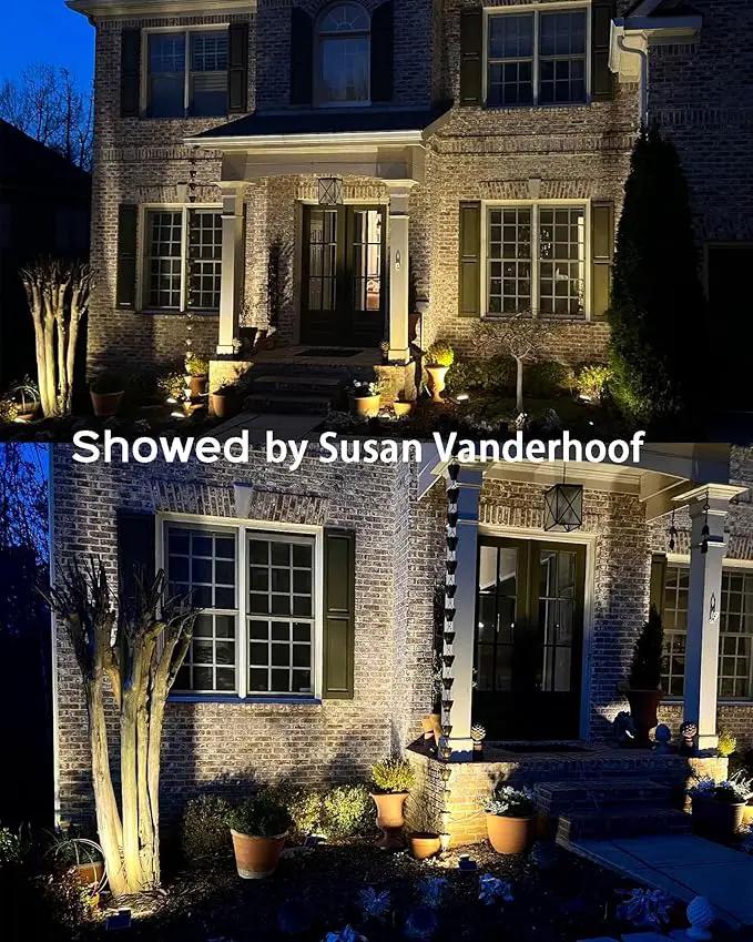 JACKYLED Solar Lights Outdoor Waterproof, 84 LED 5 Lighting Modes Solar Spotlights, 360 Adjustable Head & Panel, Solar Powered Garden Yard Spot Lights for Outside Landscape Lighting, 8 Pack by GreenHaven Gardens