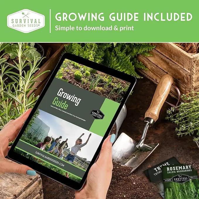 Survival Garden Seeds 10 Flower Collection - Four O’Clock, Chamomile, Shasta Daisy, Purple Coneflower, Marigold, Morning Glory, Nasturtium, Snapdragon, Sunflower, Zinnia - Non-GMO Heirloom Varieties by GreenHaven Gardens