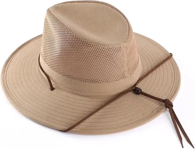 Home Prefer Cotton Summer Fedora Hat Wide Brim Sun Hats for Men Women UPF 50+ Sun Protection Cap for Fishing Hiking by GreenHaven Gardens