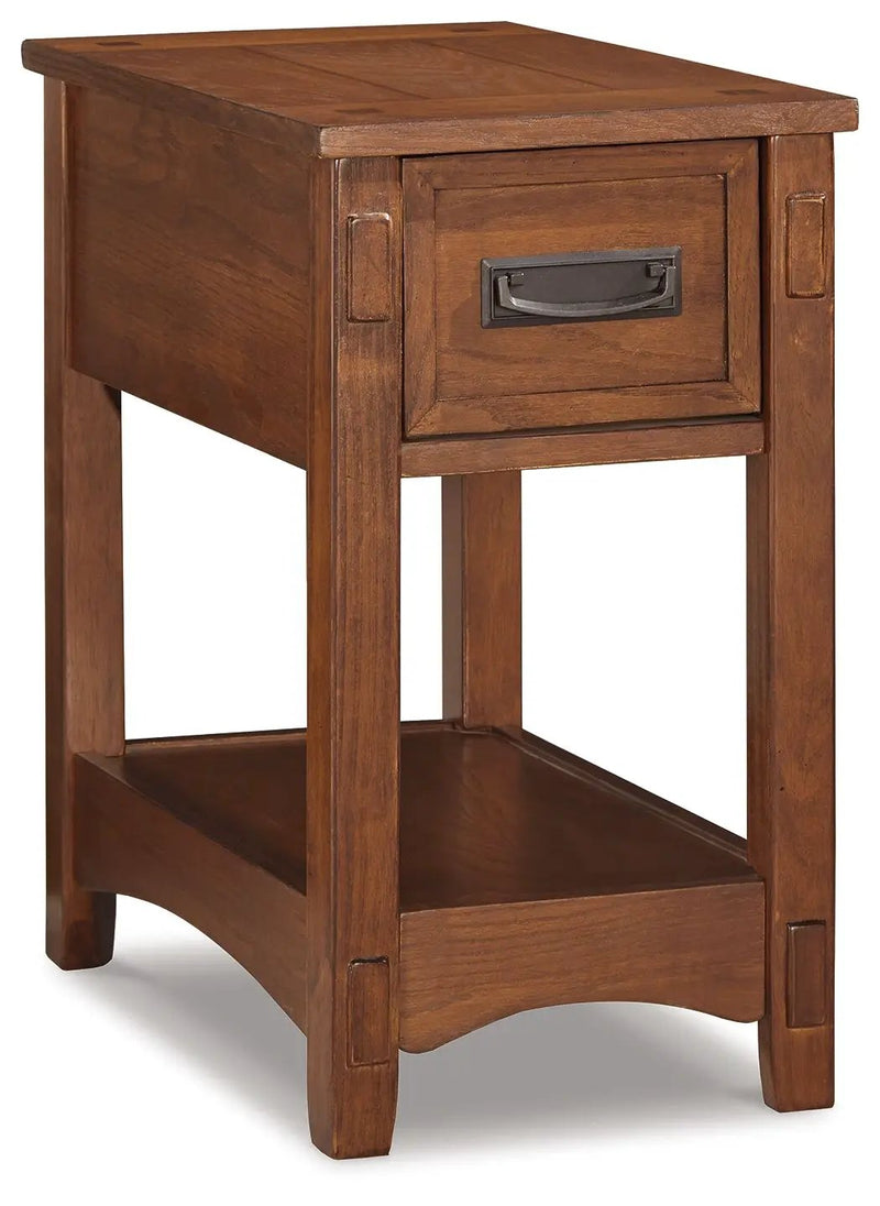 Breegin - Chair Side End Table - 1 Drawer - Brown by Unique Piece Furniture