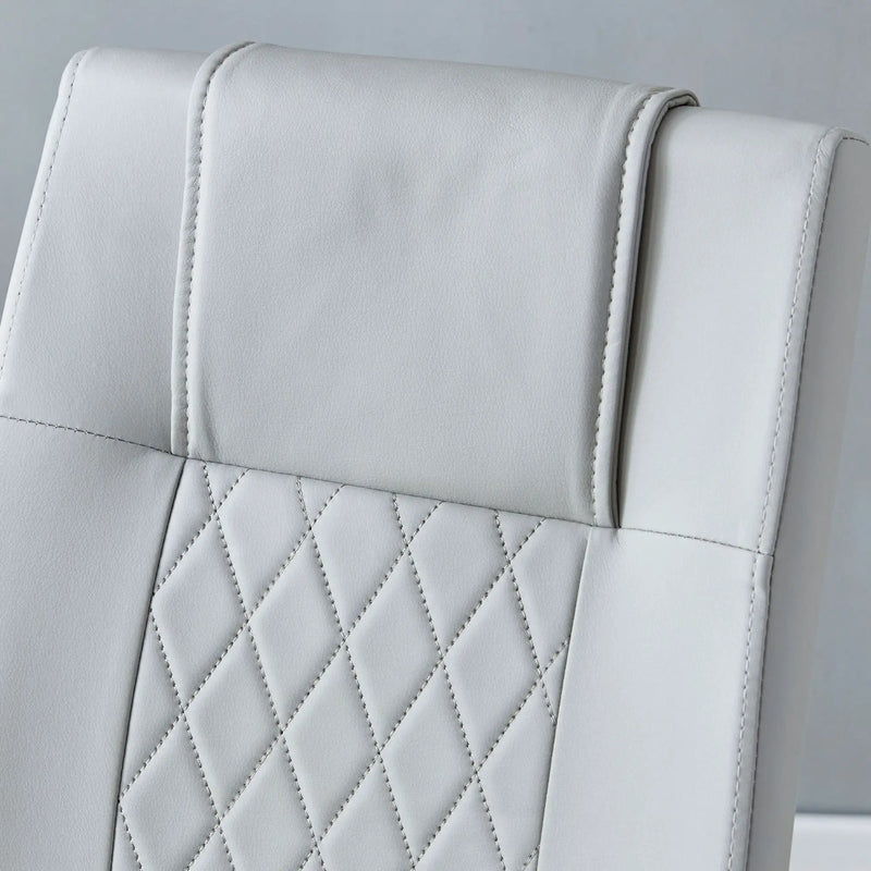 Modern Dining Chairs With Padded Seat, Metal Legs by Unique Piece Furniture