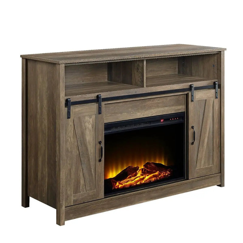 Tobias - 38" Fireplace - Rustic Oak by Unique Piece Furniture