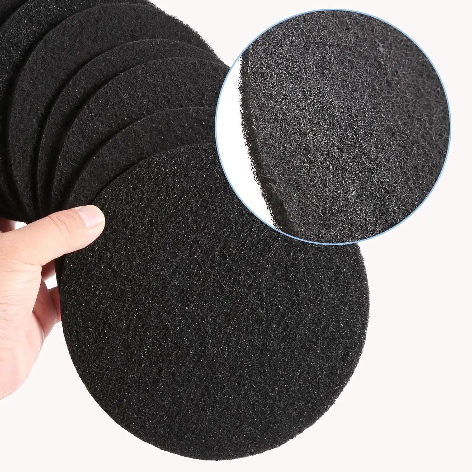 Charcoal Filters for Kitchen Compost Bin, 10 Pack Compost Filters for Countertop Bin Pail Replacement, Activated Charcoal Home Bucket Refill Sets, Round 6.7 Inch by GreenHaven Gardens