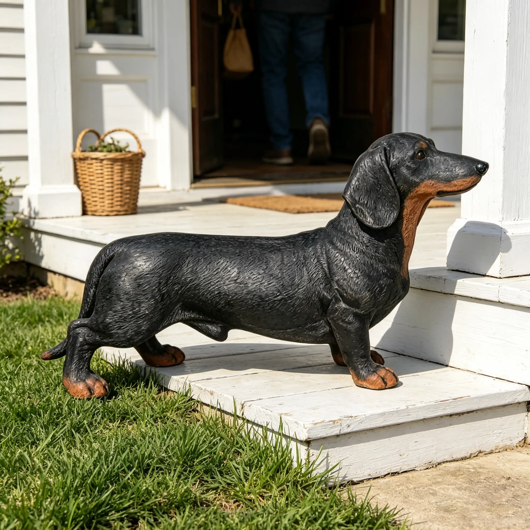 26" Black And Tan Dachshund Statue by HouseOfZazla