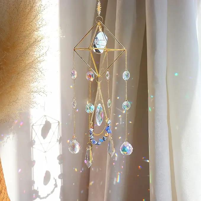 Lapis Lazuli Crystal Suncatcher-Window Hanging Garden Suncatcher Healing Blue Crystal Rainbow Maker Handmade Indoor Outdoor Car Charm Garden Decor by GreenHaven Gardens