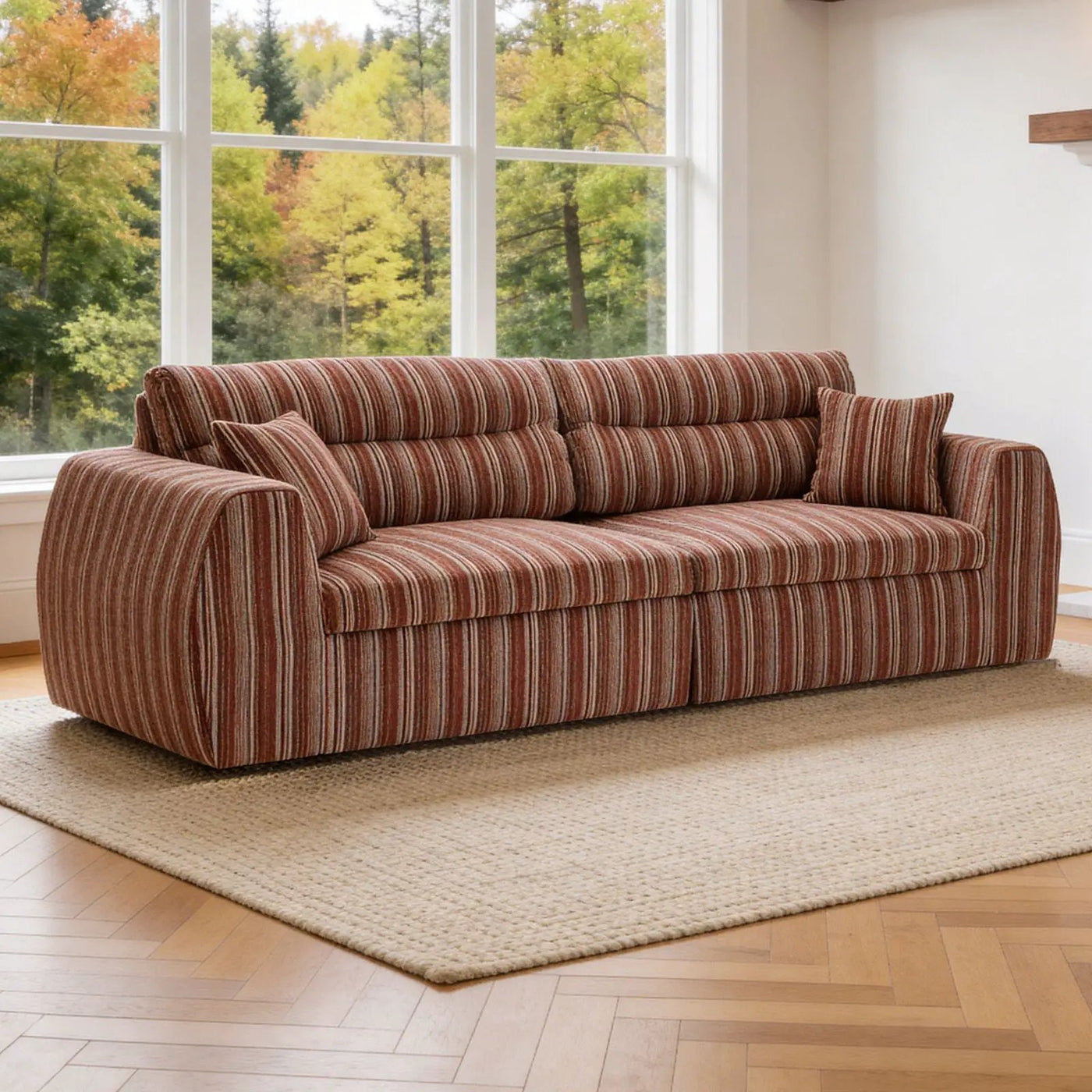 3 Seater, Couch With Throw Pillows For Living Room by HouseOfZazla