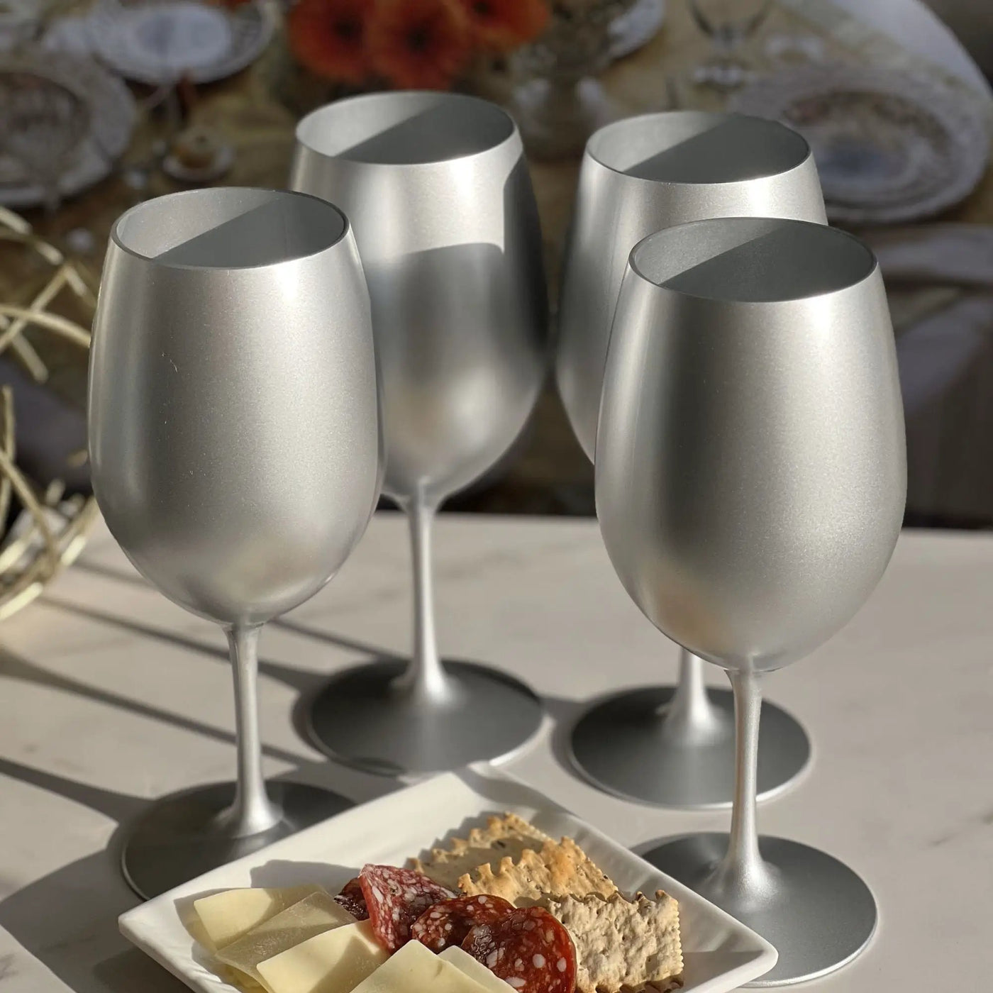 Leadingware Tritan Hammer Plastic Wine Glasses (Set of 4) by HouseOfZazla