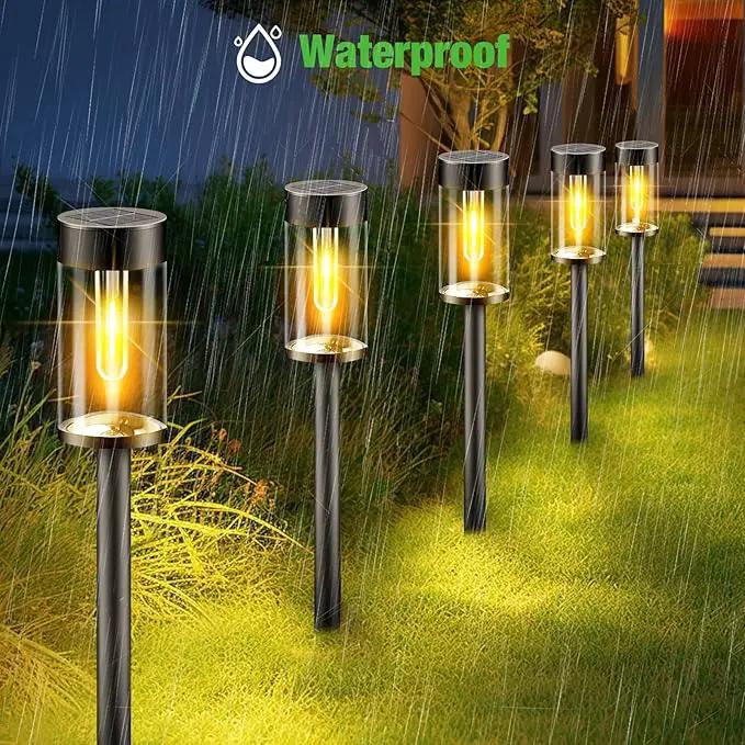 nipify LED Solar Pathway Lights Outdoor, 8 Pack Waterproof Solar Powered Yard Lighting, Auto On/Off Solar Walkway Light for Garden Lawn Path Outside(Warm White) by GreenHaven Gardens
