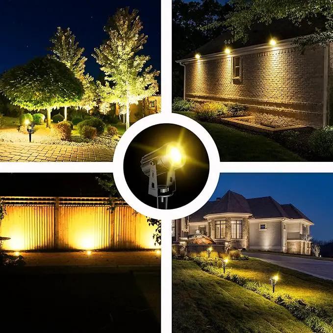 T-SUN Solar Spotlights Outdoor Waterproof, Solar Landscape Spotlights, Solar Powered Spot Lights for Trees, Flag, Garden, Pond, Pathway, Pool Area(Warm White) by GreenHaven Gardens