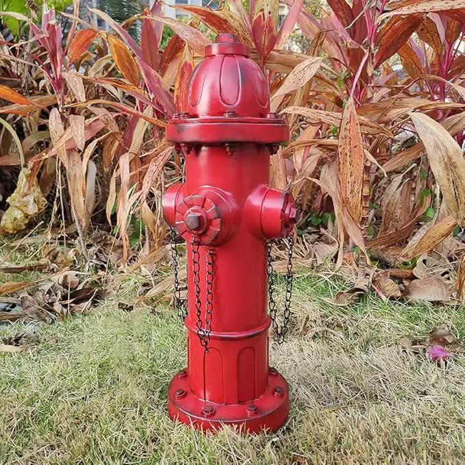 Fire Hydrant for Dogs to Pee On-16 Inches Red Puppy Pee Post Training Tool Resin Yard Garden Indoor Outdoor Statue by GreenHaven Gardens