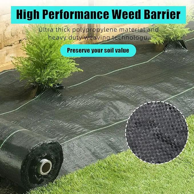 Towallmark 6.5ft X 330ft Weed Barrier Landscape Fabric Heavy Duty, Premium 3.2 oz Ground Cover Weed Block Gardening Mat, Easy Setup & Superior Weed Control, for Erosion Control, Weed Barrier by GreenHaven Gardens