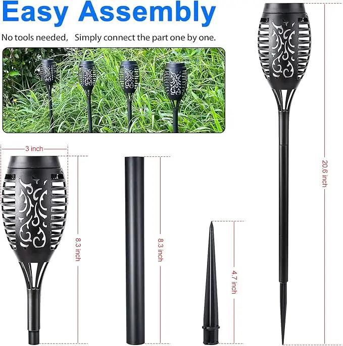 Solar Lights Outdoor 12 Pack, Solar Torch Light with Flickering Flame, Waterproof Outdoor Lighting Solar Powered Pathway Lights, Decoration Lighting for Garden Yard Patio, Auto On/Off by GreenHaven Gardens