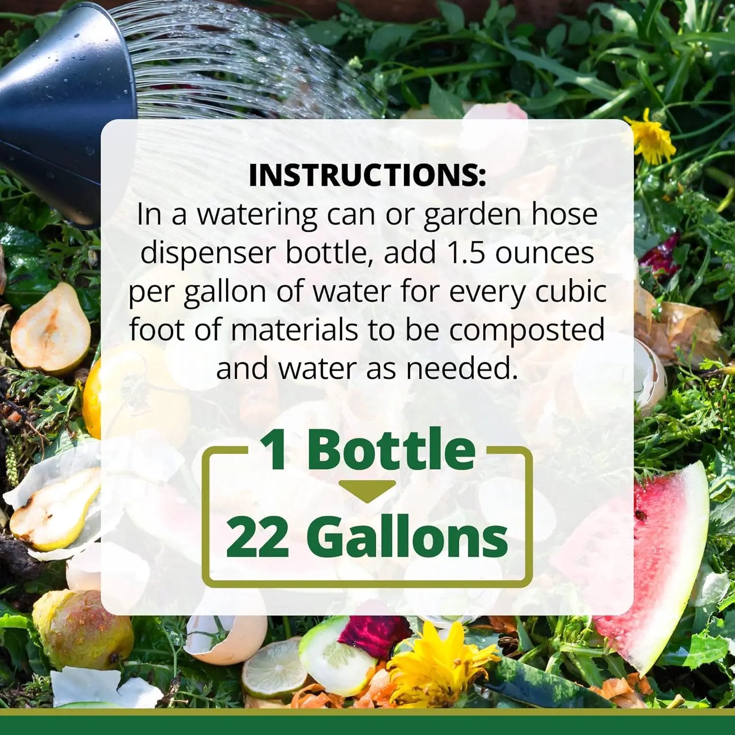 TeraGanix Compost Accelerator (1 Bottle = 11 Gallons), Reduce Odors, Liquid Compost Starter Concentrate, Reduce Composting Time, USDA Organic, 1 Pint (16 fl oz) by GreenHaven Gardens