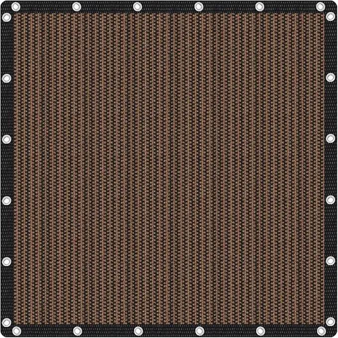 VICLLAX Shade Fabric Sun Shade Cloth Privacy Screen with Grommets for Patio Garden Pergola Cover Canopy 8x8 FT, Mocha by GreenHaven Gardens