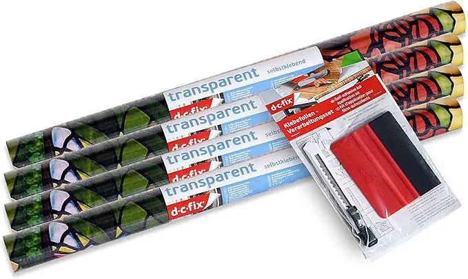 d-c-fix 346-0431-4PKA Self-Adhesive Privacy Glass Window Film,Venetian Garden, 17" x 78" Roll, 4-Pack with Applicator by GreenHaven Gardens