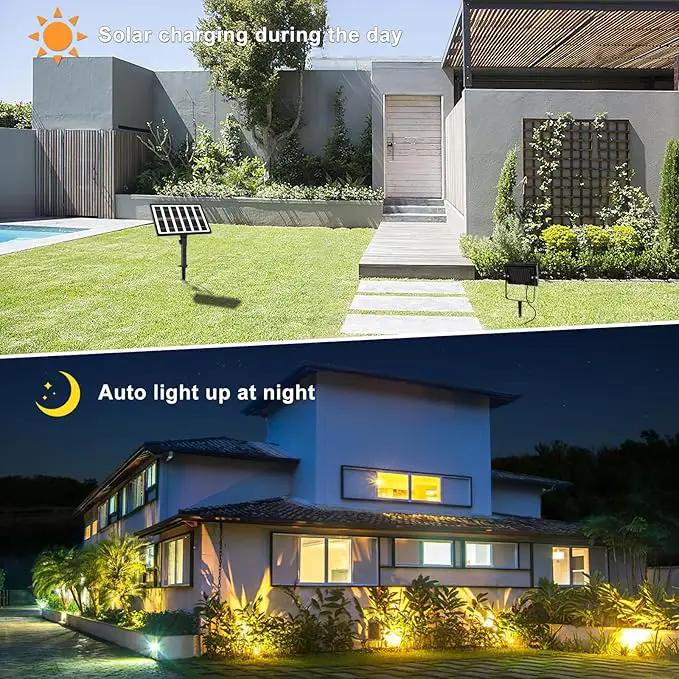 CLY LED Solar Lights Outdoor IP66 Waterproof, Bright Solar Dusk to Dawn Light 5000mah, Adjustable Angle, Solar Powered Security Flood Light 5M Cable for Wall Porch Shed Barn 2700K 4000K 6000K by GreenHaven Gardens